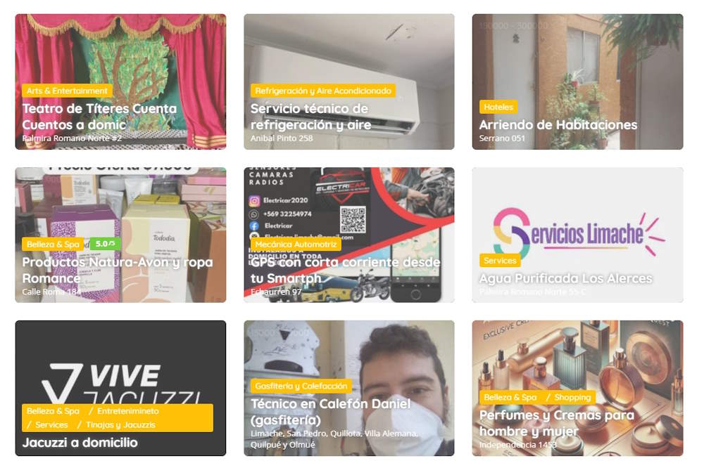Imagen de emprendedores locales y sus servicios